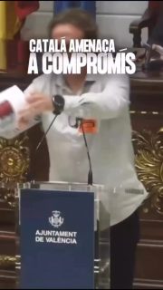 María José Catalá amenaça a qui mostre una foto d’ella amb Carlos Mazón.  Bravo @giuseppegrezzi i @papiroblesg per plantar cara!