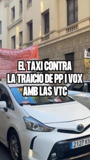 Hui el taxi es manifesta en contra de la decisió del govern de Catalá d’ampliar les VTC com Uber, Cabify, per la seua competència deslleial.  El taxi és un servei de transport públic fonamental, i per això amb el govern de Joan Ribó es va protegir. Malauradament, PP i VOX tenen altres interessos.  #valència #huelgadetaxis #vagadetaxis #vtc #taxivalencia #mariajosecatalá