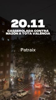 Casserolada a tota València a les 20.11 per exigir MAZÓN DIMISSIÓ  #29O #danavalencia #mazóndimissió #valencia #vlc